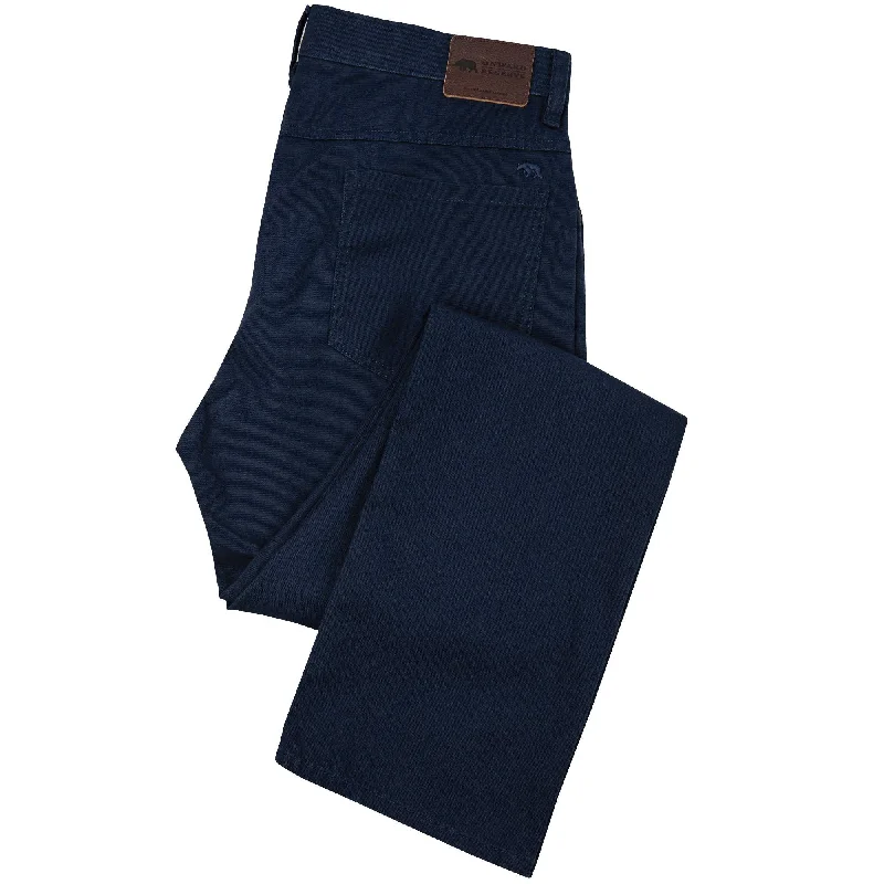 Men's Formal Trousers for BusinessFlex Micro Canvas Five Pocket Stretch Pant Navy