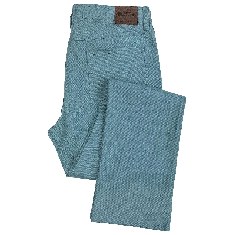 Men's Pants with Patch PocketsFlex Micro Canvas Five Pocket Stretch Pant Smoke Blue