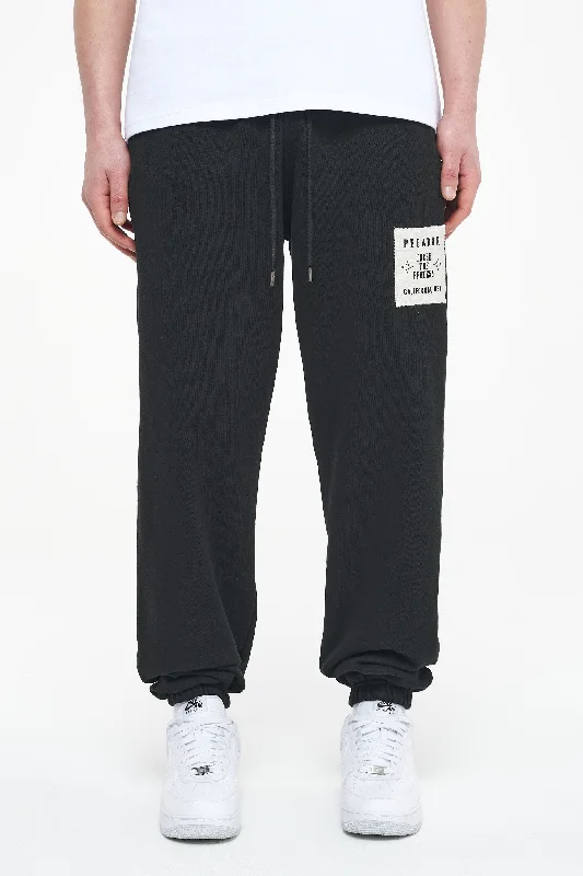 Men's Pants with Flap PocketsGalt Heavy Sweat Pants Vintage Washed Black Ink