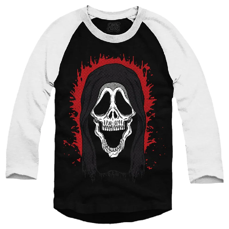 Men's Straight-Leg Jeans for a Classic FitGHOST FACE: SKELE-FACE - BASEBALL SHIRT (GLOW IN THE DARK)