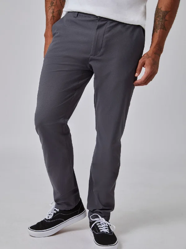 Men's Pants with Ripped and Distressed DetailsGraphite Stretch Tech Pant