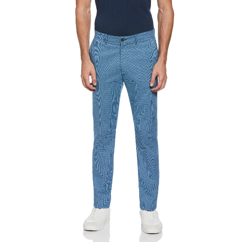 Men's Pants with Antimicrobial TreatmentHoundstooth Slim Fit Pant
