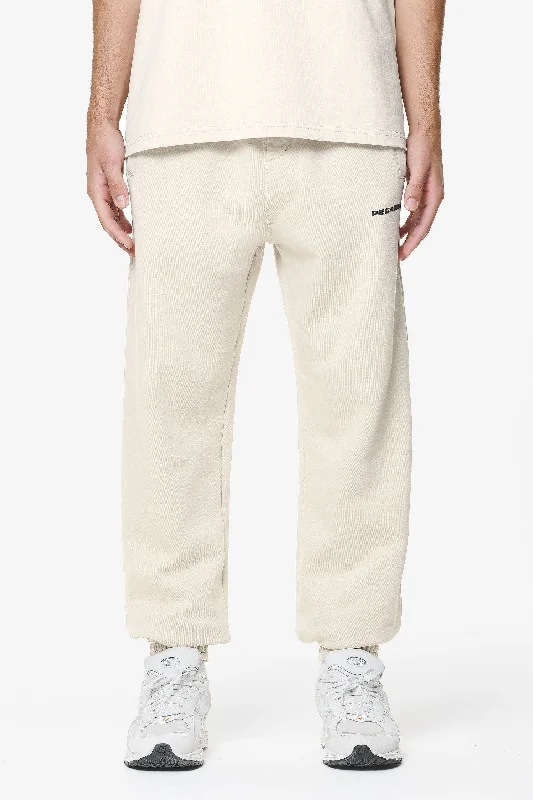 Men's Pants with Button-Down PocketsLogo Heavy Sweat Jogger Washed Dust Cream Gum