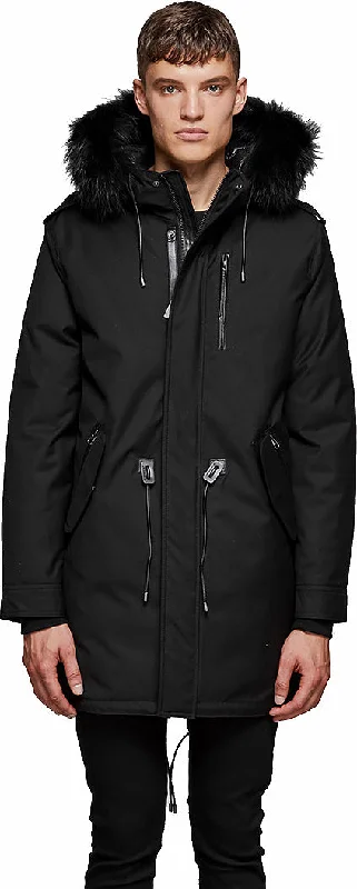 Men's Coats with Embroidered DetailsMen's Moritz-DX Twill Down Parka|-|Parka en duvet Moritz-DX Homme