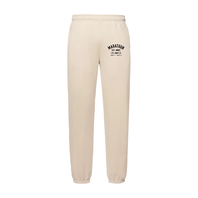 Men's Pants with Moisture-Wicking PropertiesMarathon Classic Sweatpants - Bone/Black