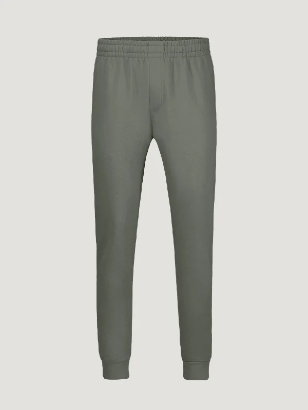 Men's Pants with Side PocketsMercury Green Fleece Sweatpants