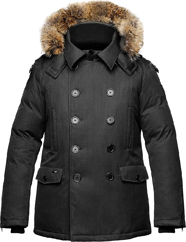 Men's Coats for Skinny MenKato Wool Blend Peacoat - Men's|-|Manteau Kato Chiné - Homme