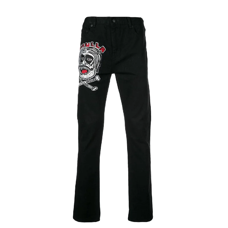 Men's Pants with Zippered PocketsOFTEN IMATED JEAN BLACK