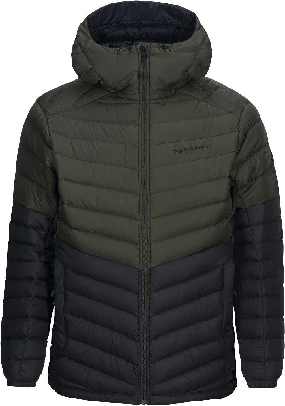 Men's Coats with Adjustable HemsMen's Pertex Frost Down Hooded Blocked Jacket|-|Manteau à capuchon et style color block en Pertex Frost Homme