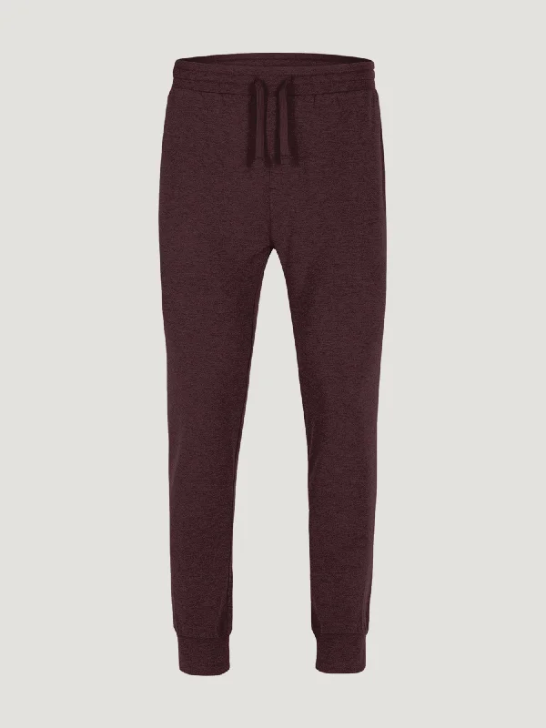 Men's Patterned Pants with PlaidsPort Red Day Off Jogger