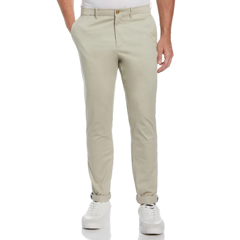Men's Patterned Pants with Geometric DesignsPremium Slim Fit Stretch Chino
