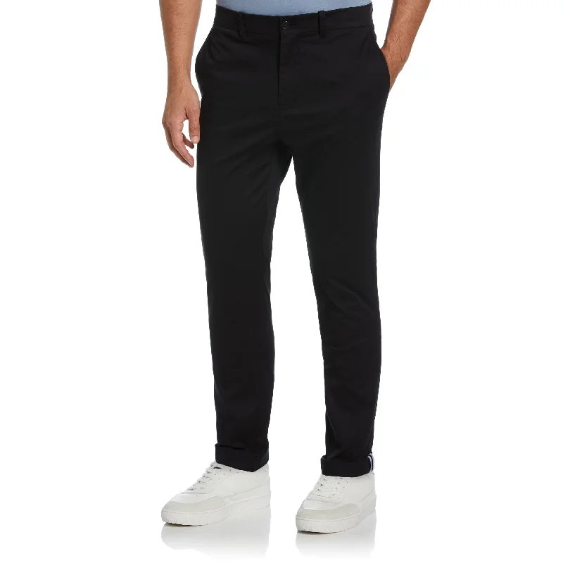 Men's Velcro-Closure Pants for ConveniencePremium Slim Fit Stretch Chino