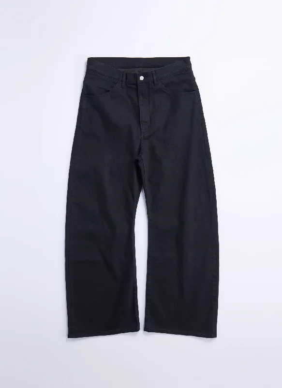 Men's Pants with Contrast Fabric PanelsRinse Wash Cotton Lycra Z-Twill Jeans