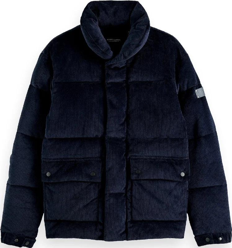 Men's Coats with Snap ButtonsOrganic Cotton corduroy puffer jacket with Repreve® filling - Men's|-|Doudoune en velours côtelé de coton bio avec rembourrage Repreve® - Homme