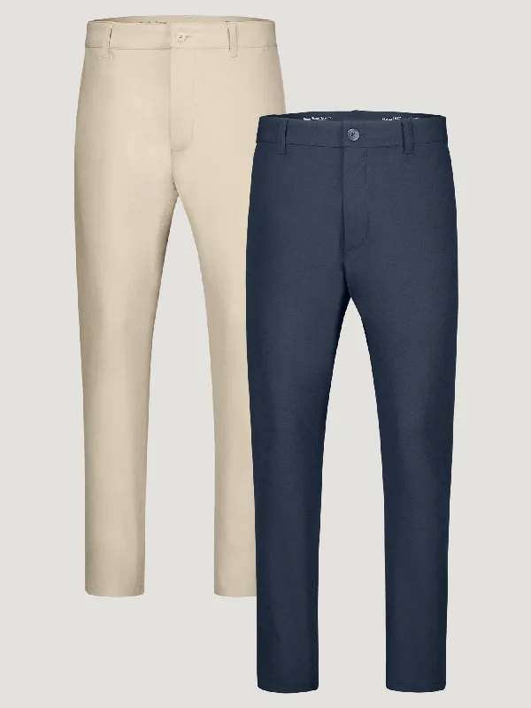 Men's Pants with Button-CuffsStretch Tech Pant Neutrals 2-Pack