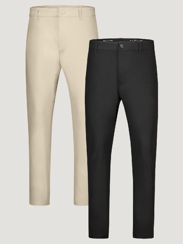 Men's Work Pants for Durability and ComfortStretch Tech Pant Staples 2-Pack