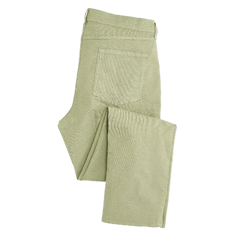 Men's Elastic-Waisted Pants for Easy MovementSunwashed Five Pocket Oil Green