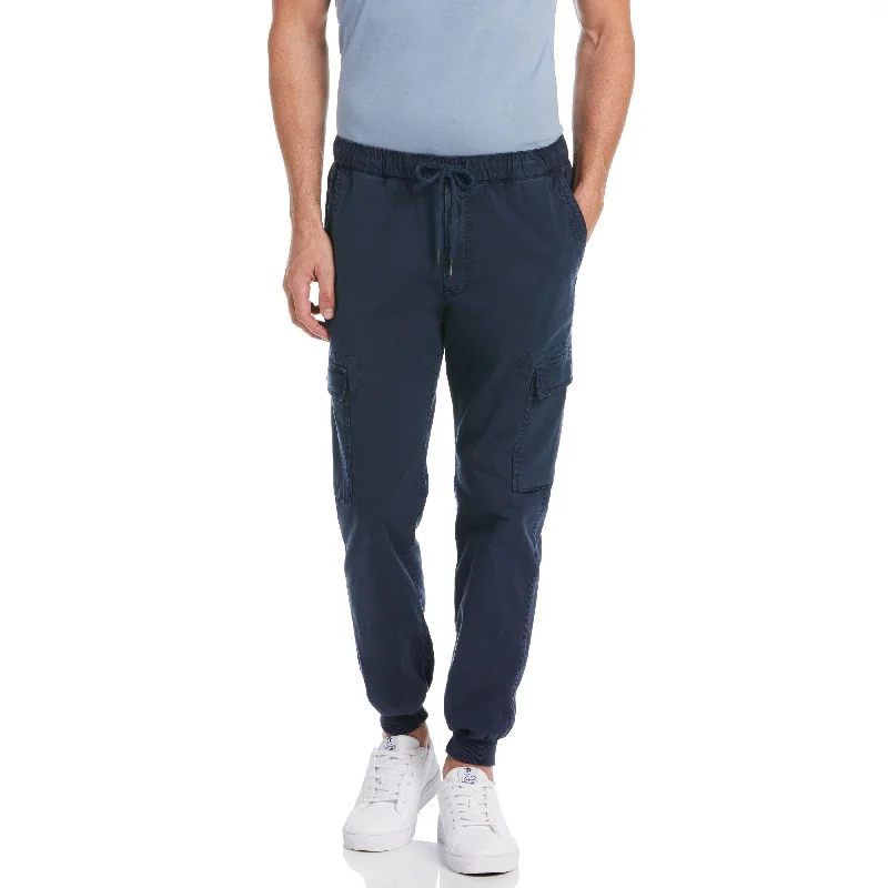 Men's Pants with Contrast StitchingTapered Cargo Jogger