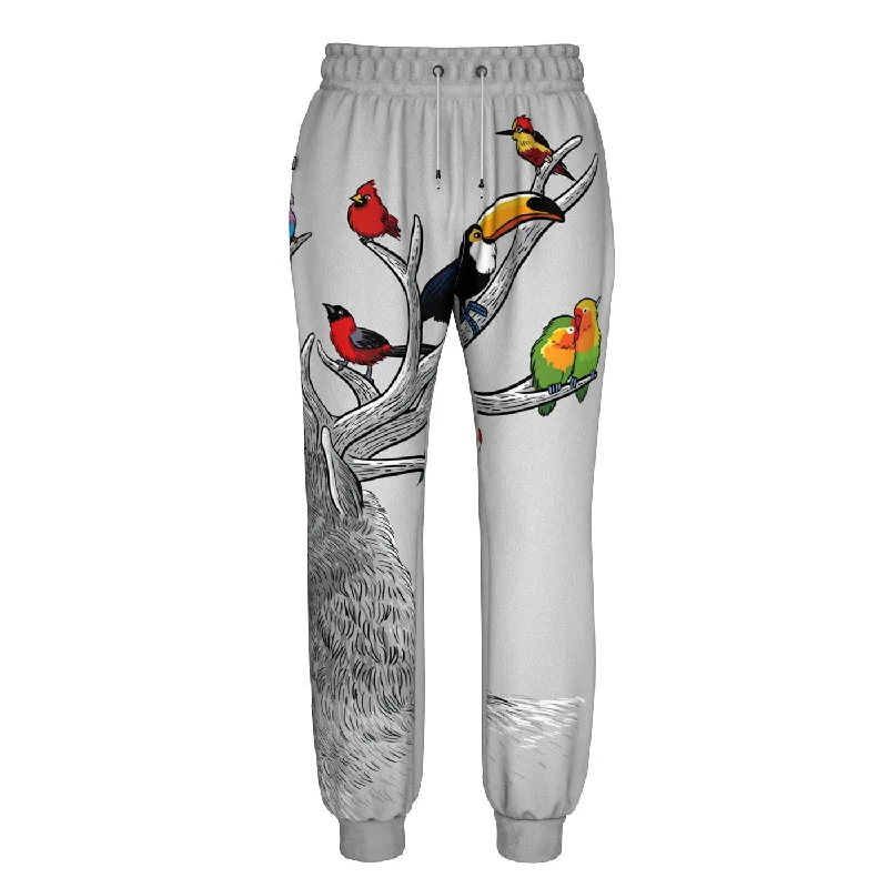 Men's Swim Trunks for SwimmingTropical Birds Sweatpants