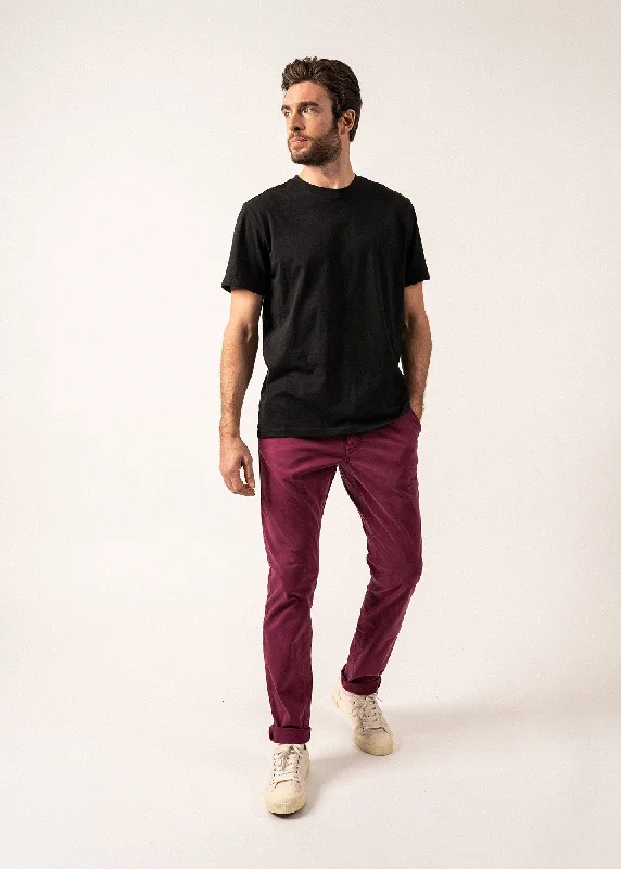 Men's Low-Waisted Pants for a Casual VibeVoile Hiver chino pants - in stretch cotton twill (PRUNE)