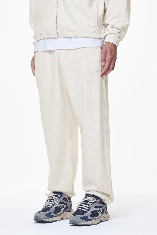 Men's Pants with Functional PocketsWinds Terry Heavy Sweat Pants Cream Melange