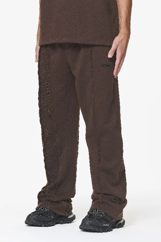 Men's Pants with Belt LoopsWyso Inside Out Terry Sweat Pants Washed Oak Brown