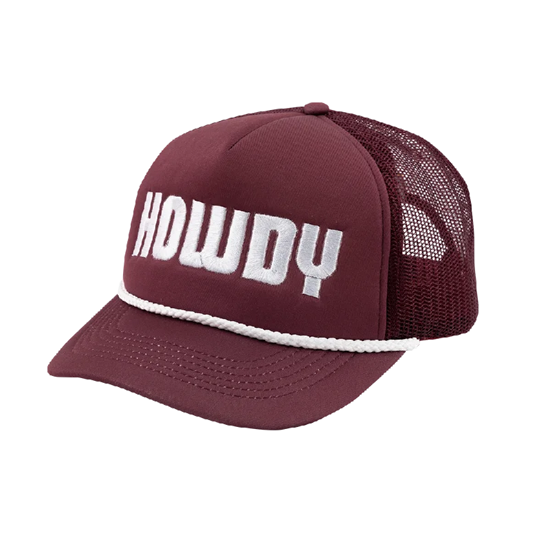 Layerz Howdy Maroon Trucker Hat