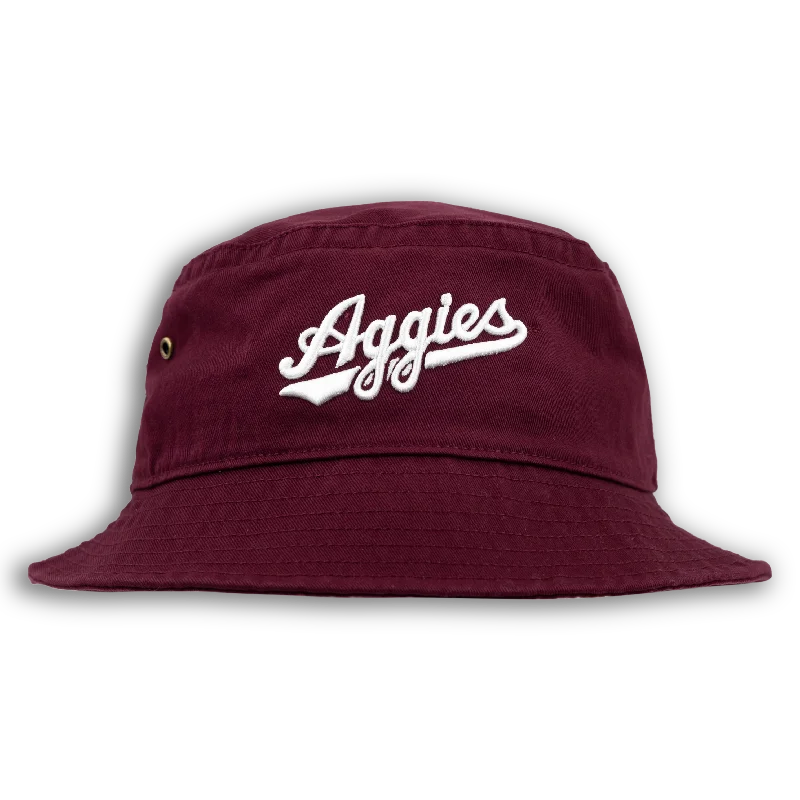 Aggies Script Maroon Bucket Hat