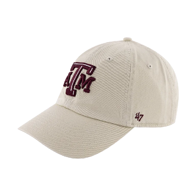 Texas A&M Beige Beveled ATM Clean Up Hat