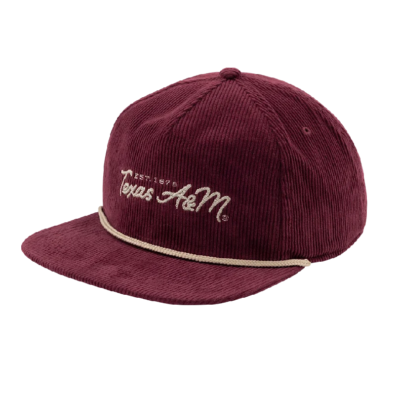 Texas A&M Maroon Corduroy Rope Hat
