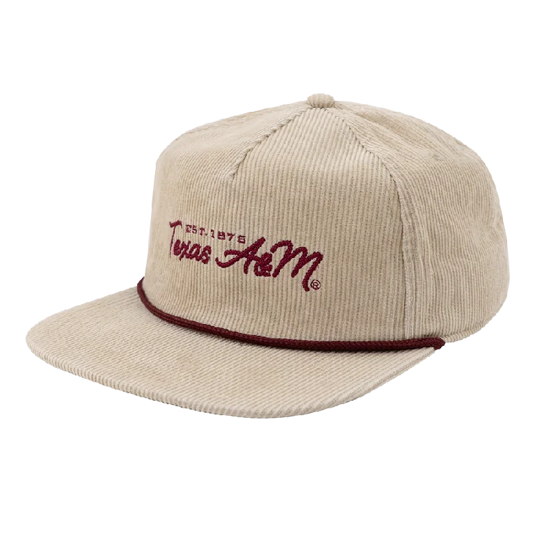 Texas A&M Tan Corduroy Rope Hat