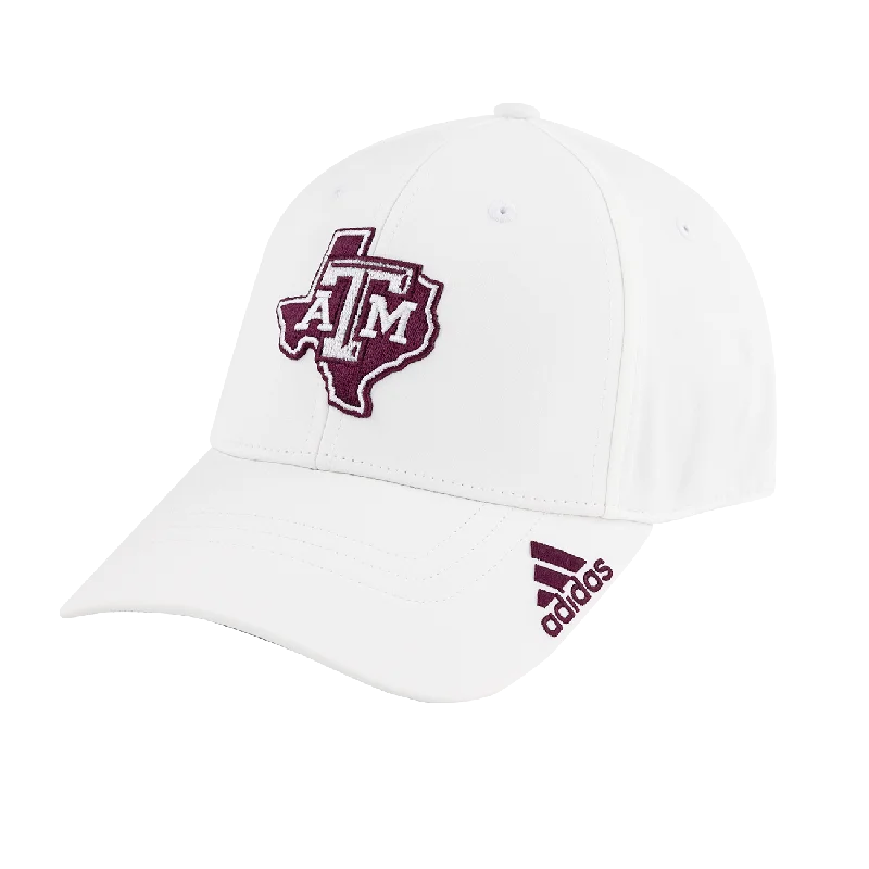 Texas A&M White Adidas Lonestar Structured Polyester Hat