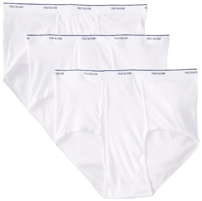 Fruit of the Loom Men`s 3PK Big Man White Boxer Brief
