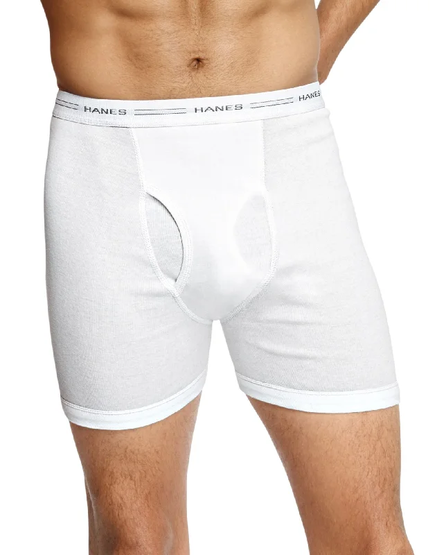 Hanes Men`s TAGLESS Boxer Briefs with Comfort Flex Waistband 4-Pack