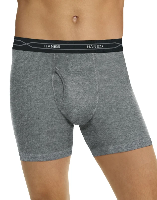 Hanes Men`s TAGLESS X-Temp Long-Leg Boxer Briefs with Comfort Flex Waistband 3 Pack