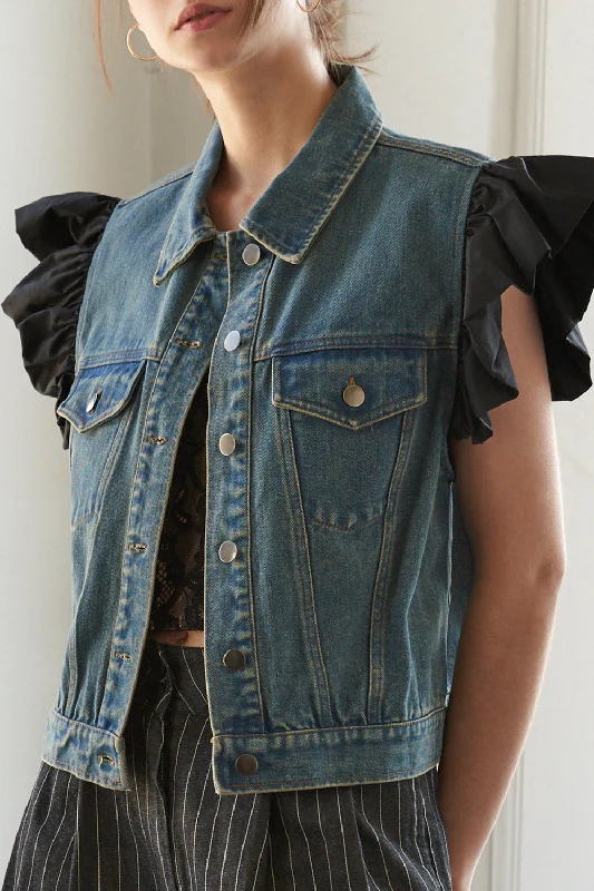 Elegant Straight-Leg Men's JeansAUTHENTIC MOMENTS DENIM VEST